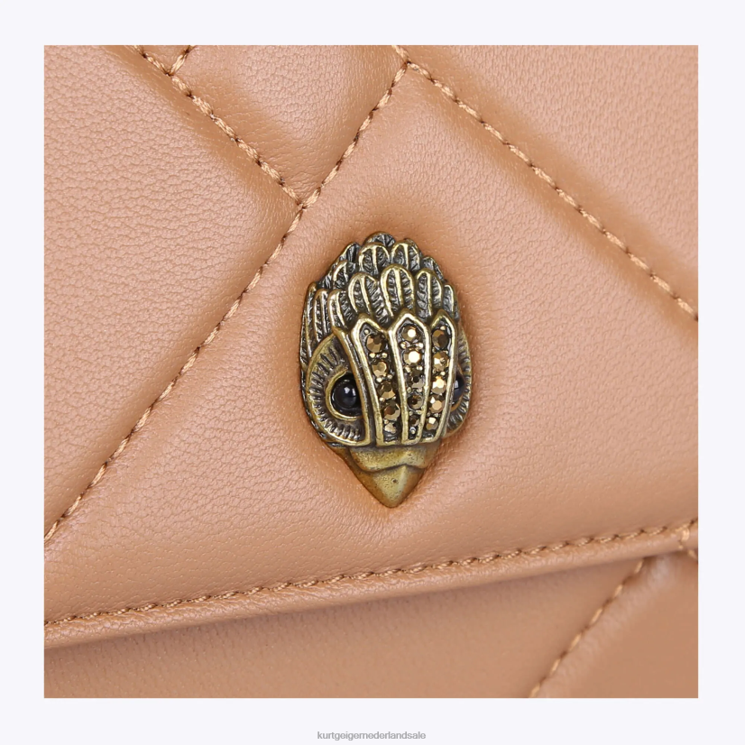 vrouwen Kurt Geiger N206R95 Londen kensington quilt portemonnee kameel | Tassen